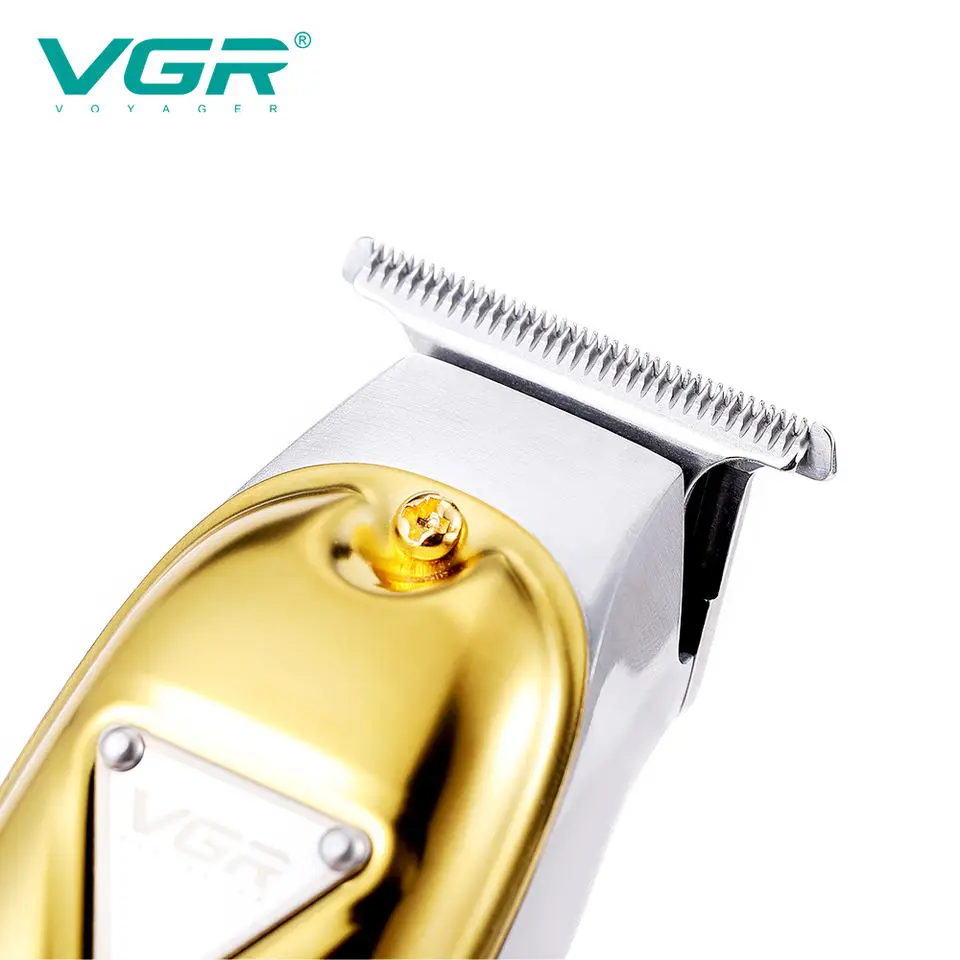 Оригинален VGR Мини една седалка, всички метални професионален тример за коса за мъже, машина за подстригване на брада и коса, акумулаторна машина за подстригване на коса, електрически