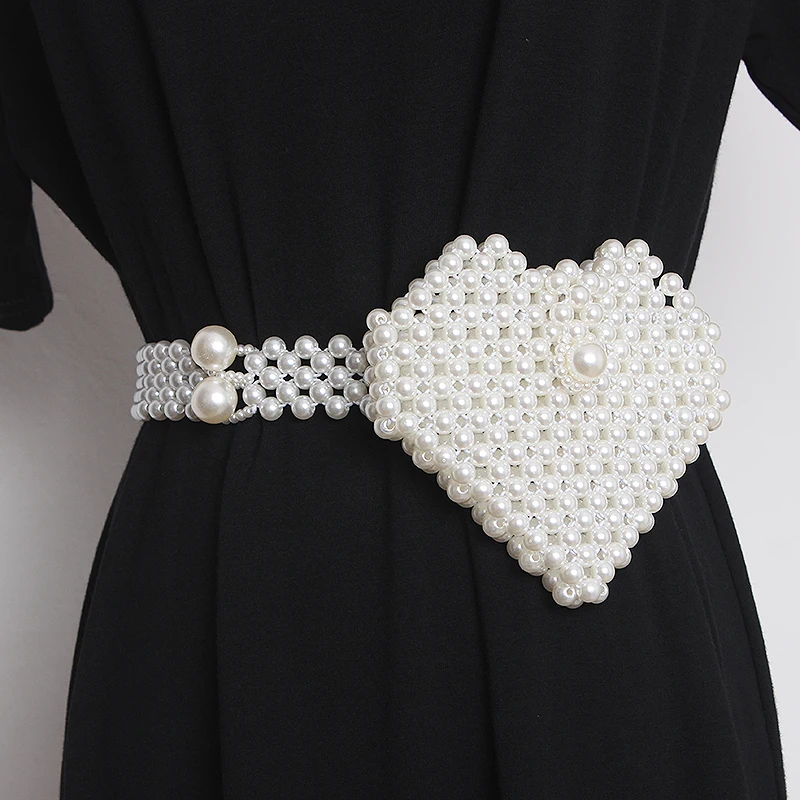 Дамски скута чанти Getspring, плетени Чанти с бели перли, Реколта мода 2021, лятна мини-поясная чанта, дамски поясная чанта, луксозна марка