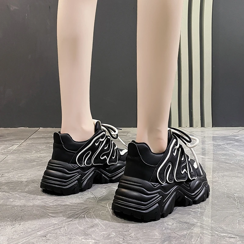 RASMEUP/ Ежедневни маратонки; Новост 2022 г.; Модни Дамски Вулканизированная обувки; Спортни обувки на дебела подметка; Дамски обувки на масивна ток