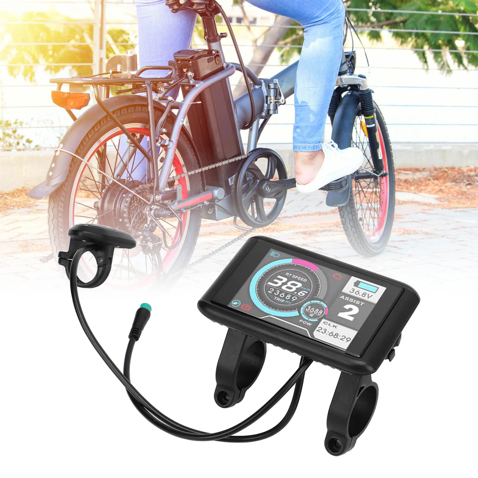 Панел электровелосипеда UKC1 Цветен дисплей LCD дисплей за электровелосипеда-скутер с водоустойчив конектор на E-bike