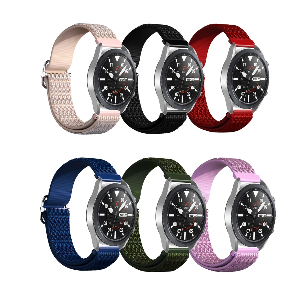 20 мм и 22 мм найлонов еластична каишка универсален за Samsung Galaxy Watch4/Watch 4 Classic/ Watch 3/Active/Gear S2