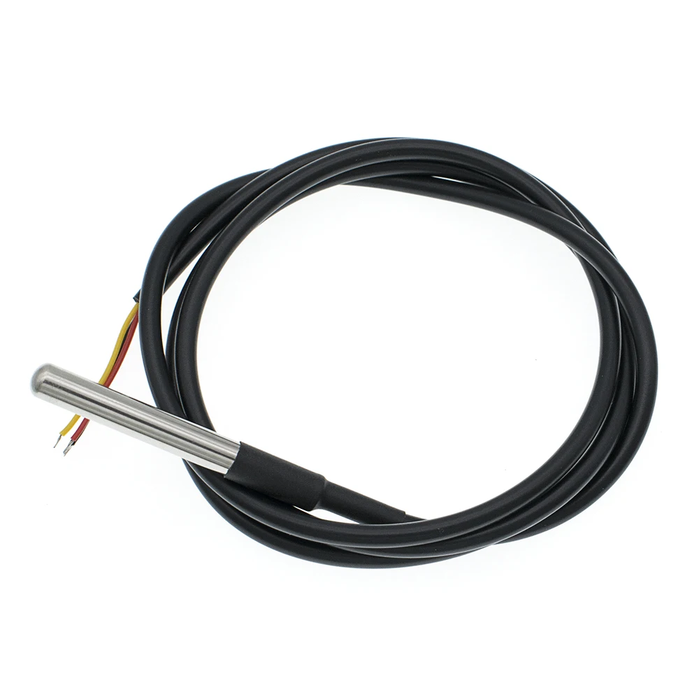 DS18B20 опаковка от неръждаема стомана, 1 метър/3 фута, водоустойчив кабел 18b20, температурна сонда, датчик за температура