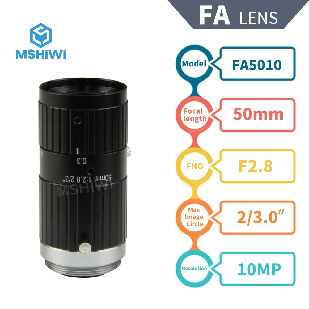 Обектив FA 10MP, фокусно разстояние 50 mm, C монтиране 2/3 от 