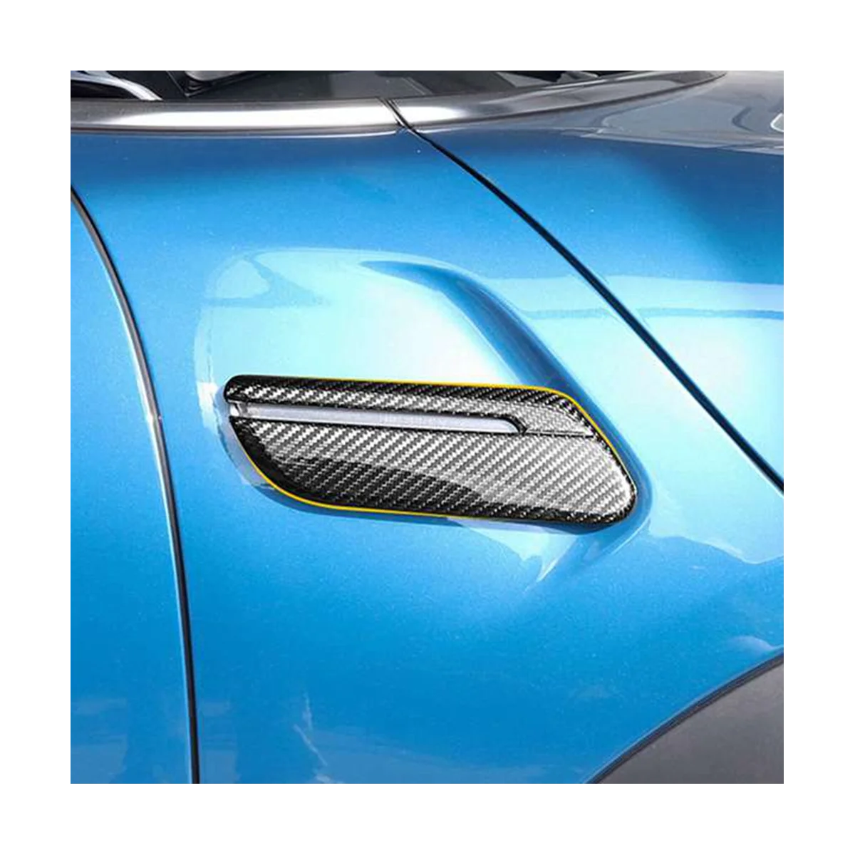 1 чифт автомобилни странични насоки на завоя от въглеродни влакна, тампон на крило, стикер, украса за MINI Cooper F55 F56 F57 2021 2022