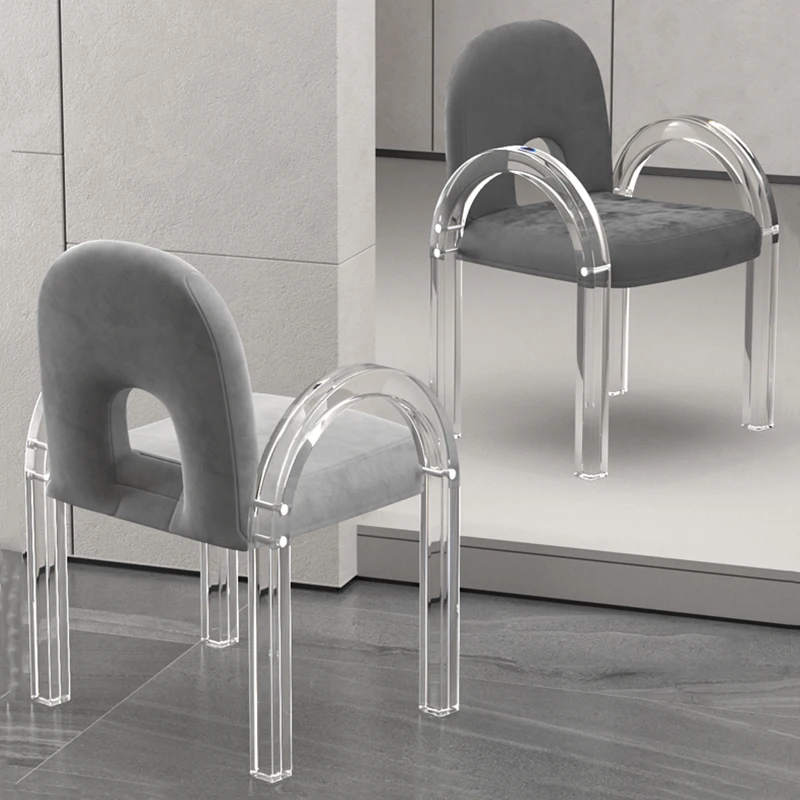 Скандинавски Мебели Акрилни Столове за всекидневна Кристална маса за хранене, стол, Стол за спални с облегалка на Стол за творчество Стол за почивка