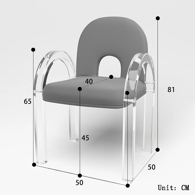 Скандинавски Мебели Акрилни Столове за всекидневна Кристална маса за хранене, стол, Стол за спални с облегалка на Стол за творчество Стол за почивка