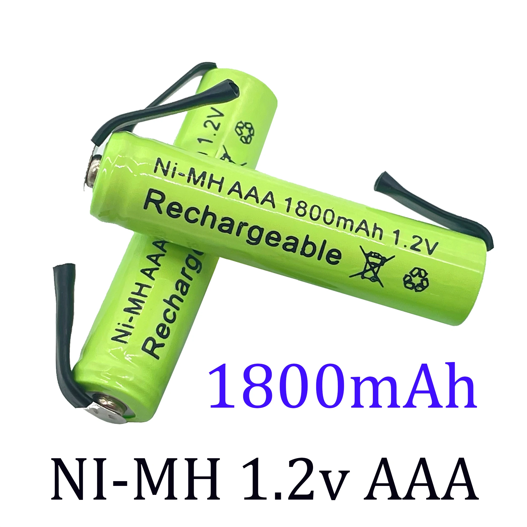 Нов никел-металлогидридный батерия 1,2 В aaa, 1800 mah, guias de solda с за електрически самобръсначки philips brown, самобръсначка, четка за зъби