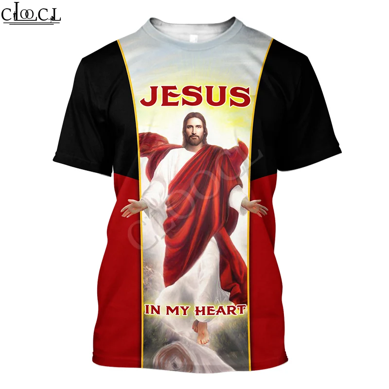 HX най-Новите тениски Christian Jesus Католическо, Мъжки И Дамски Тениски в стил Хип-Хоп с Къс ръкав и 3D Принтом, Тениска Harajuku, Директна Доставка