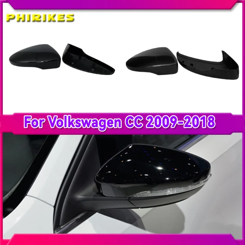 Капачки на Страничните огледала за задно виждане за Volkswagen Golf 6 GTI 7 MK7 R за MK6 Scirocco (въглеродни влакна вид) Passat B7 B8 Polo 6R 6C MK5 PLUS