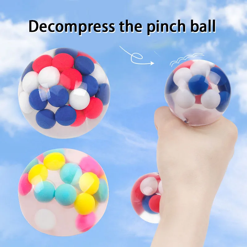 Декомпрессионный топката за облекчаване на стреса, цветни топчета, анти-стрес еластични топчета, сжимающий топчета, Мека играчка за подарък