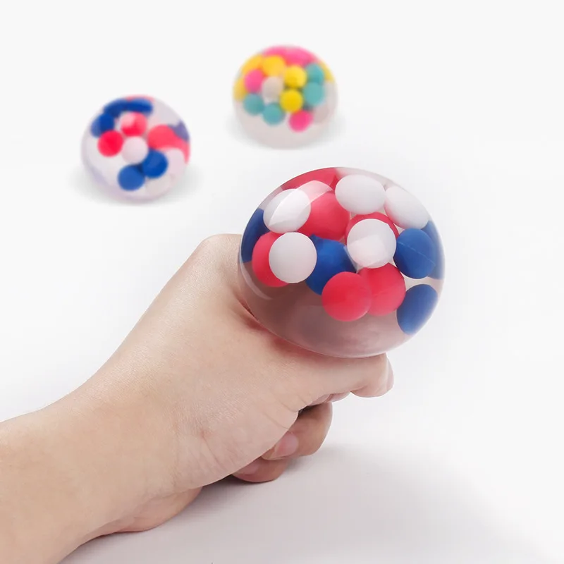 Декомпрессионный топката за облекчаване на стреса, цветни топчета, анти-стрес еластични топчета, сжимающий топчета, Мека играчка за подарък
