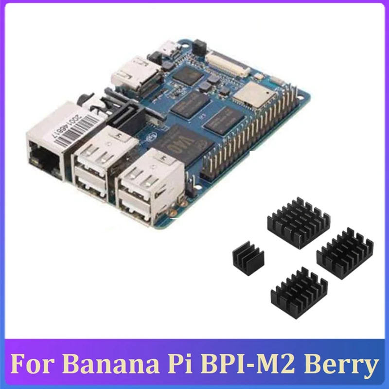 1 Комплект Платка за Развитие 1 GB DDR3 Син Цвят С Акрилен Корпус на Вентилатора за Охлаждане на Радиаторите Wifi BT SATA Порт За Banana Pi BPI-Berry M2