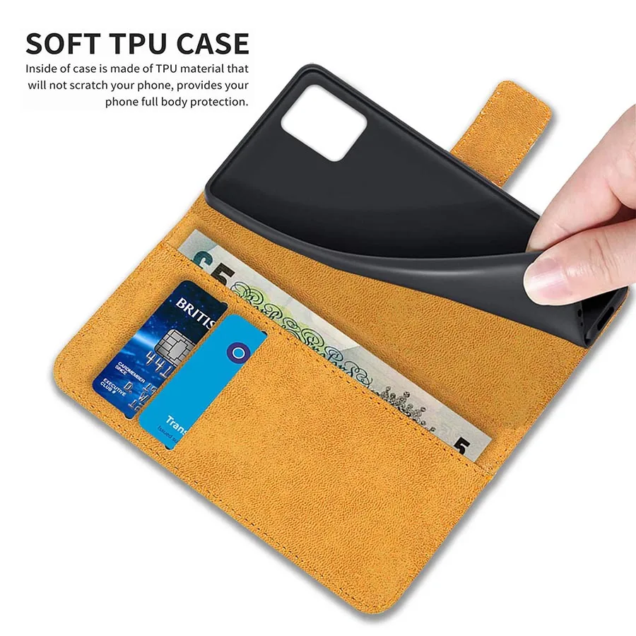 Чанта-портфейл, държач за кожен калъф за карта, калъф за BlackBerry Keyone Key 2 Two