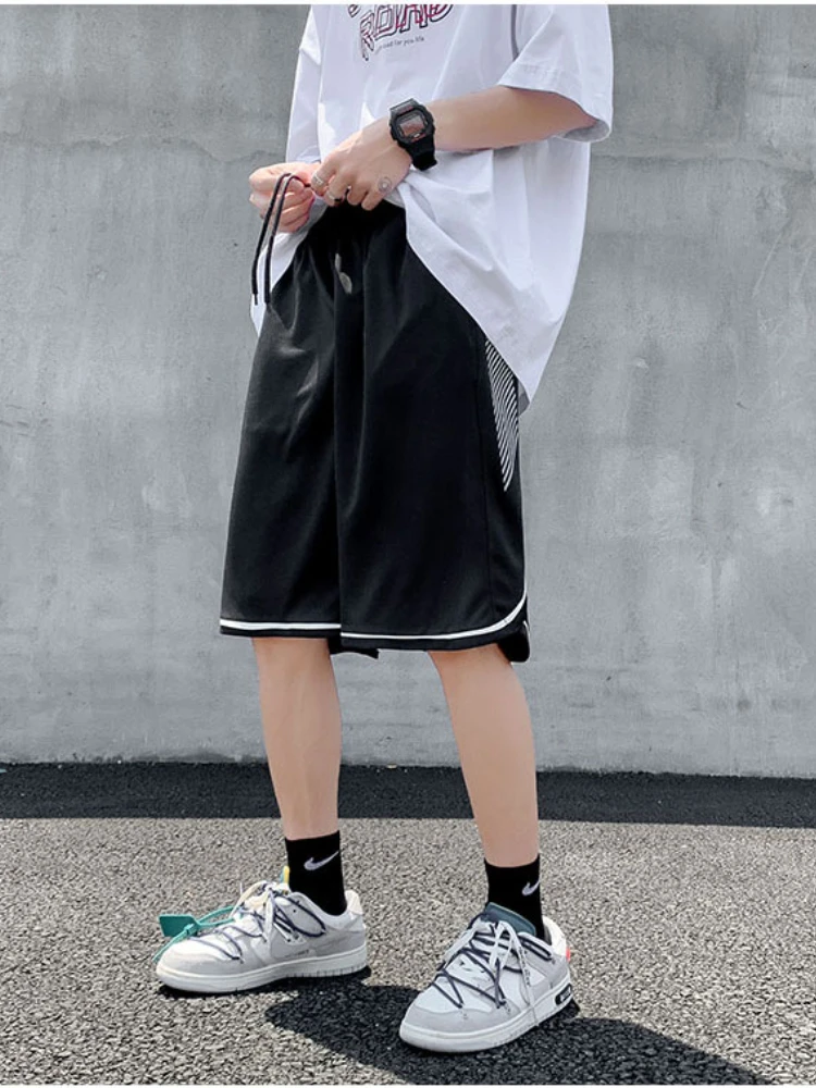 Mafokuwz Летни Спортни къси Панталони за Мъже Тенденция на Баскетболни Обувки За Бягане И Фитнес Модерни Ежедневни Панталони Унисекс в стил Хип-Хоп