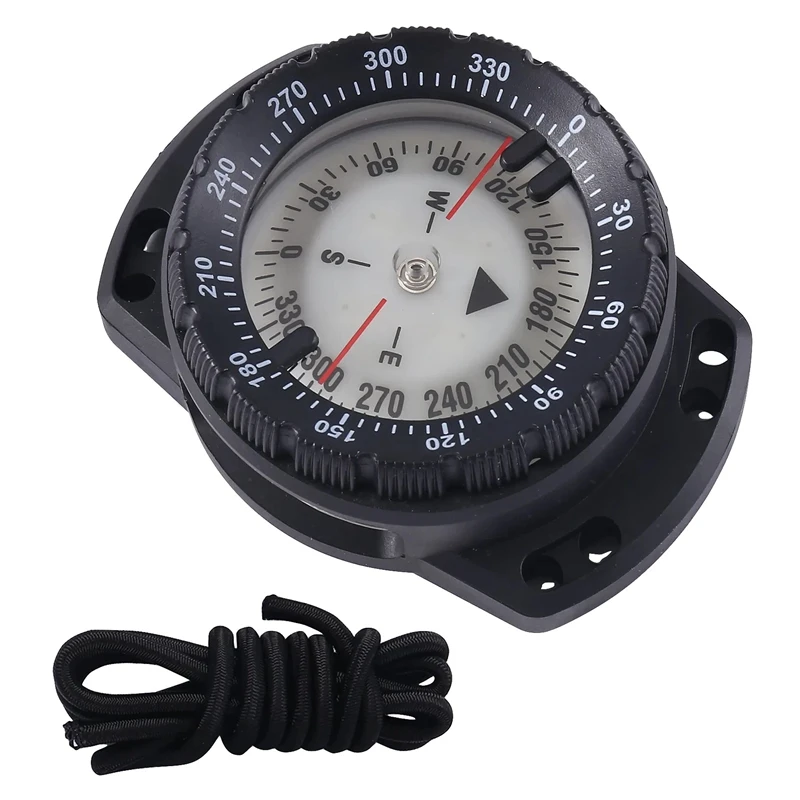 1 комплект, силни магнитни 50 м водоустойчив компас за гмуркане, аксесоари за часовници, черно и сребристо