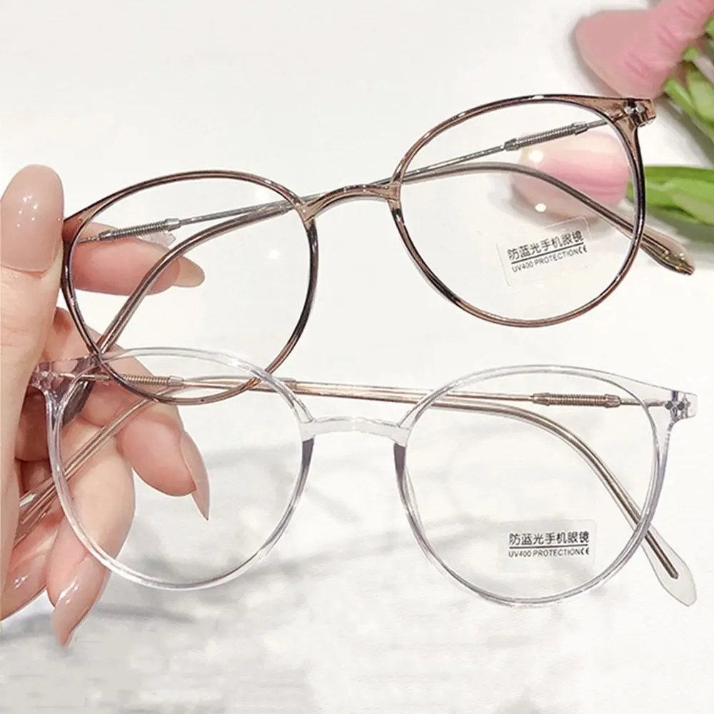 Рамки за очила за жени, мъже, кръгла, реколта, за оптична късогледство, ультралегкая рамки за очила на обикновен рецепта, фалшиви очила