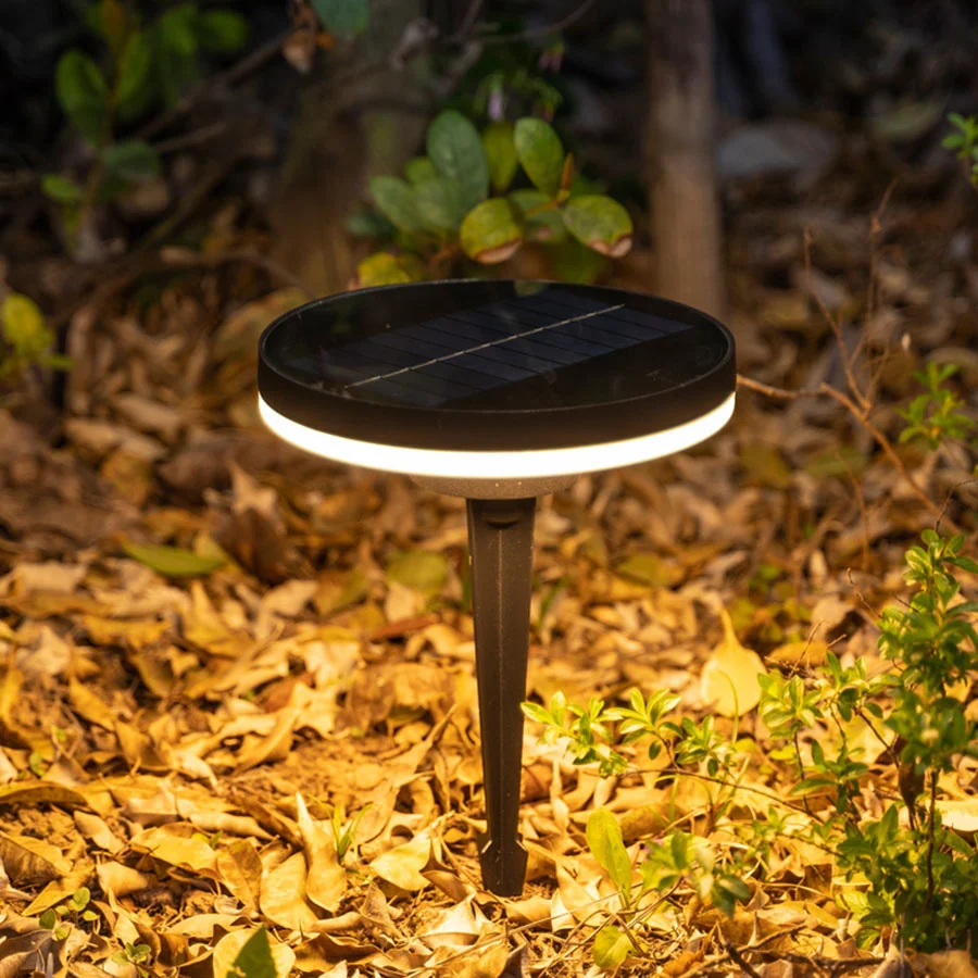 Алуминиев слънчев наземна лампа Thrisdar IP65 Водоустойчив външен led Градински Слънчев Пейзаж Лампа за пътека, Слънчев прожектор за тревата